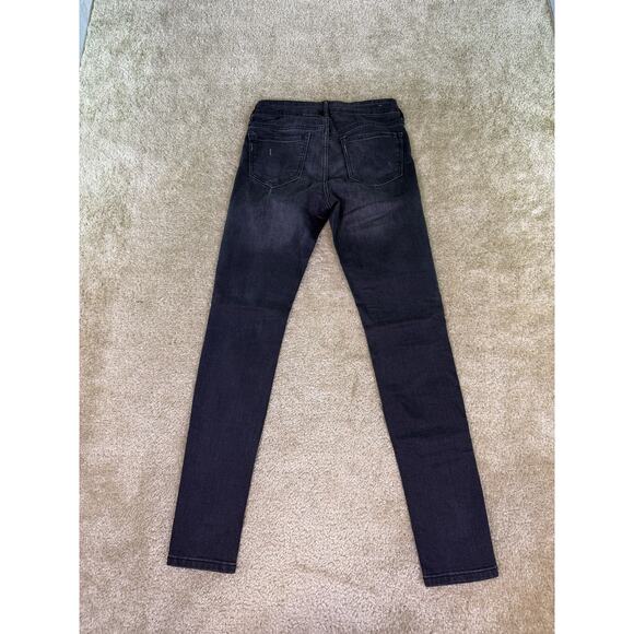 Gap Legging Jeans Women's Black Size 2 26 Distressed Denim Stretch Skinny E339 - Picture 7 of 13